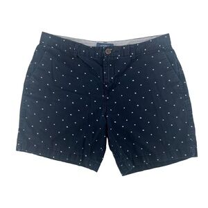 Old Navy Blue White Polka Dot Everyday Chino Shorts Size 8 Women’s